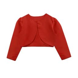 A.T.U.N. Red Solid Full Sleeves Shrug-image-97