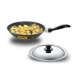 Hawkins Black & Silver Hard Anodised 25.7 cm Non-Stick Fry Pan With Lid (2 L) - Set of 1-13