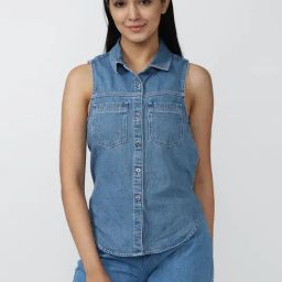 American Eagle Outfitters Blue Cotton Shirt-picture-47