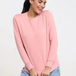 Bewakoof Pink Cotton Relaxed Fit Sweatshirt-picture-22