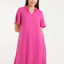 Zink London Pink A-Line Dress-picture-15