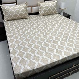 Pure Decor Brown & White Ethnic Motifs 350 TC Queen Bedsheet with 2 Pillow Covers-picture-18