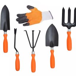 JetFire PVC  Weeder, Cultivator, Big Trowel, Small Trowel, Garden Fork & Gloves Garden Tool Kit-picture-15