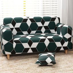 Lukzer Multicoloured Printed Polyester 1 Piece Sofa Cover With Arms-image-48