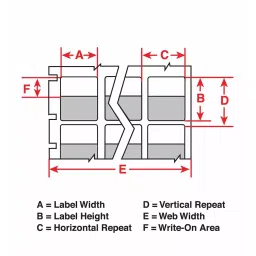 BRADY Precut Label Roll Cartridge 2 1/4 inch x 1 inch Vinyl, 2TYU6-image-36