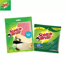 3M Scotch-Brite Sponge Wipe Large 1 Pcs & Scrub Pad Large Set of 3 Pcs (Pack of 3)-picture-26