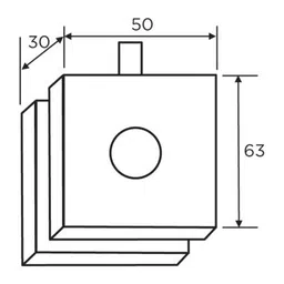 Ozone Thumb Turn Lock Silver SSS Patch Lock OPL-3A-STD image 2