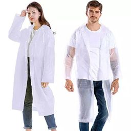 AllExtreme EVA Hooded Type Top Button Closer White Raincoat Free Size for Unisex, EXRS09C-MP-01-14