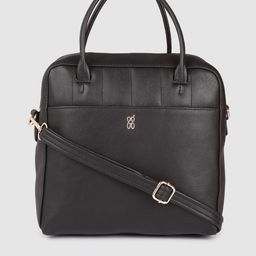 Baggit Black Solid Structured Handheld Bag image 1