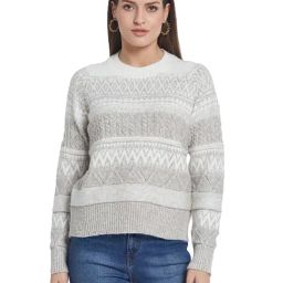 METTLE White Printed Regular Fit Pullover-picture-39