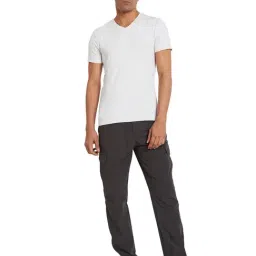 Octave Grey Polyester Regular fit Solid Track Pants-image-55