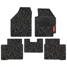 Elegant PVC Grass Black Carpet Car Mat Compatible With Volkswagen Polo 2014 Onwards-36