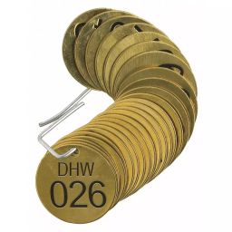 BRADY 38.1mm(1-1/2 Inch) Stamped Numbered Tags for Domestic Hot Water, 35TF69 (Pack of 25)-image-96