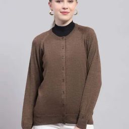 Monte Carlo Dark Brown Regular Fit Cardigan-picture-35