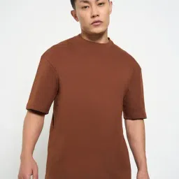 Sf Jeans By Pantaloons Brown Cotton Relaxed Fit T-Shirt-image-80