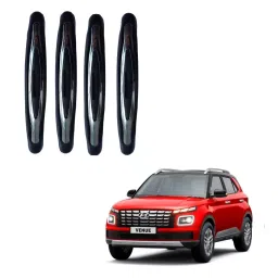 SPREADX Plastic Car Compact Black Colour Elegant Door Guard Protection Universal Type Suitable for Venue 2022 (Set of 4 Pcs)-29