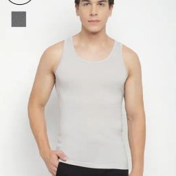 La Intimo Charcoal Melange & Grey Gym Vest (Pack of 2)-picture-14