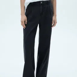 MANGO Women Pure Cotton Straight Fit Jeans-picture-9