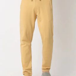 Underjeans By Spykar Khaki Blended Solid Regular Fit Trackpants-image-59