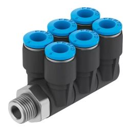 Festo Bulkhead Fitting QSLV6-3/8-10 Connector A, QSLV6-3/8-10-picture-1