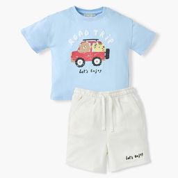 Juniors by Babyshop Boys Printed T-shirt with Shorts-42