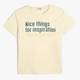 Koton Boys Typography Printed Raw Edge T-shirt-12