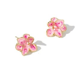 FIMBUL Gold-Plated Enamel Floral Studs-51