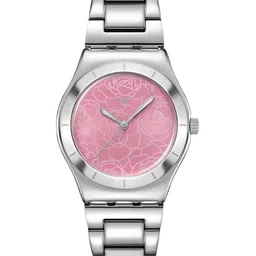 Swatch Women Printed Dial & Stainless Steel Bracelet Style Straps Analogue Watch YLS234G-image-78