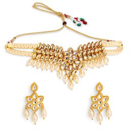 Priyaasi Gold-Plated Kundan-Studded Jewellery Set-image-38