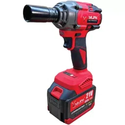 Yuri Workline 0-2500 RPM Cordless Impact Wrench 12.7 mm (0.5 inch) Square Drive 6 Ah Battery Capacity, YR-954(21V)-26
