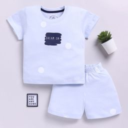 Clt.s Infants Typography Printed Short Sleeves Pure Cotton T-Shirt & Shorts-image-17
