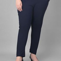 Comfort Lady Regular Fit Mid-Rise Flat-Front Cotton Trousers-image-47