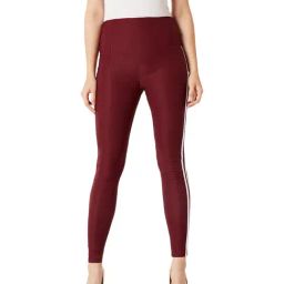Miss Chase Maroon Slim Fit Jeggings-image-100