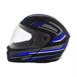 Studds NINJA ELITE SUPER D1 DECOR Matt Black 580 mm Large Full Face Flip-up Helmet, D1 MATT BLACK N1-image-87