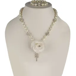Daizy Girls Flower Necklace & Bracelet Jewellery Set-24