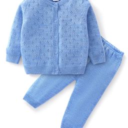 Babyhug Full Sleeves Sweater Set - Blur-image-99
