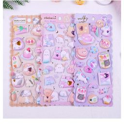 FunBlast Cute Kawaii Puffy Stickers Set  Pack of 3 Sheets Multicolor-19