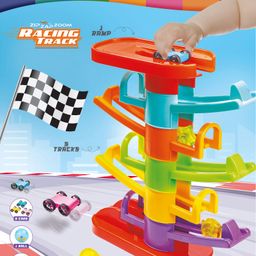 Intelliskills Premium Zip Zap Zoom Racing Tower Track with Stack, Drop, Roll & Ramp Play for Kids | Toy Car Ramp Race Track- 3 Toy Cars | Best Gift for Kids | BIS certified-3