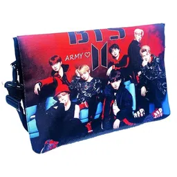 Echo Boomers BTS Theme School Tuition Messenger Sling Bag fits - Height 14 Inch-picture-47