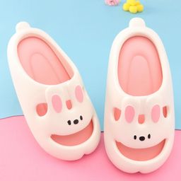 Oh! Pair Clogs with Back Strap Closure & Monkey Applique  - White-image-98