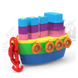 Lil Diva Stack Nest N Link Pull-Along Ship Station - Red-37