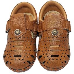 yoyo Glossy Finish Velcro Closure Formal Shoes - Tan-image-64