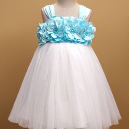 Enfance Sleeveless Pearls Embellished & Bow Applique Detailed Knee Length High Low Dress - Ferozi-image-28