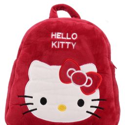 Hello Kitty Soft Plush Backpack with Kitty & Bow Patch Detailing Red - Height 12 Inches-image-96