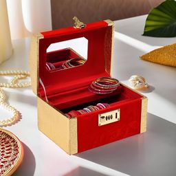 Aura Red Set of 1 Regular Jewellery Organiser Organisers-49