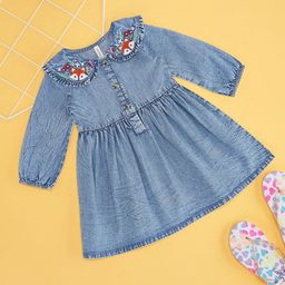 Pantaloons Baby Peter Pan Collar A-Line Dress-image-40