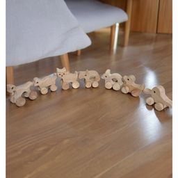 neemtoys Set of 10 Beautiful Push & Pull Toys for Toddlers - Made from Sustainable Neem Wood image 2