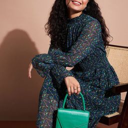 Mast & Harbour Women Floral Printed Fit & Flare Midi Dress-picture-22
