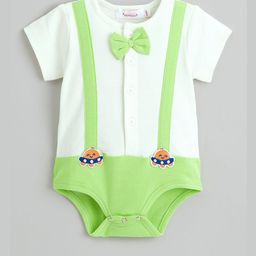 Hopscotch Girls Green Pure Cotton Printed Clothing Set-picture-13