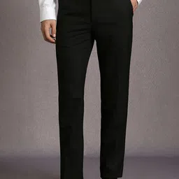 Louis Philippe Men Slim Fit Mid-Rise Formal Trousers-picture-35
